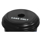 WITT Recycled Steel Recycling Receptacle w/ Drop Lid - 20 gallon, Black